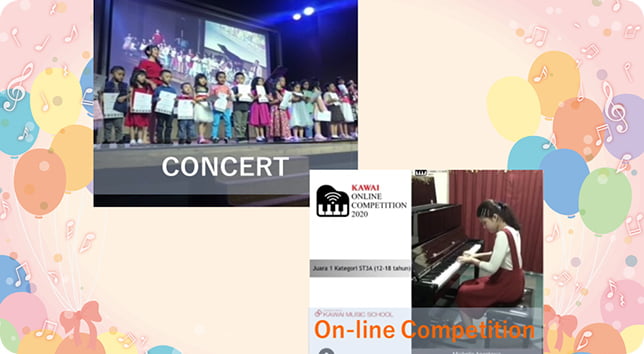 You can join the musical events hosted by KAWAI.